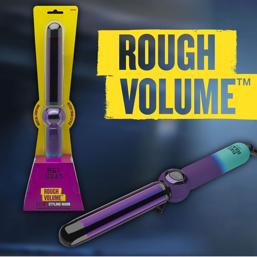 Bed Head Rough Volume Digital Hair Curling Wand 1.25 Inch